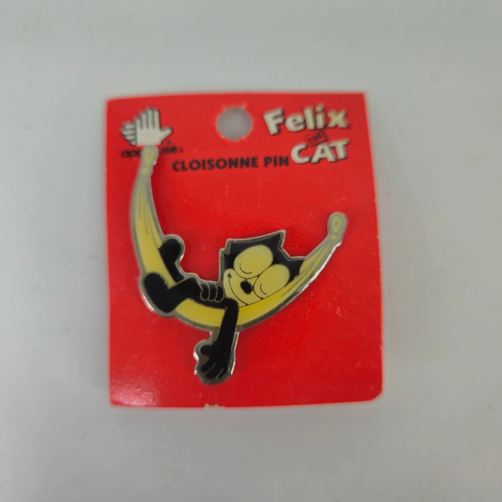 Vintage 1989 Felix the Cat Cloisonne Pin Hammock Applause Determined Productions